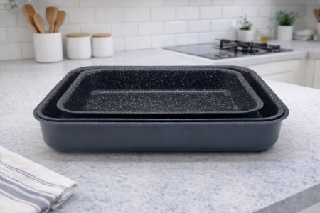 طقم صواني اسود جرانيت