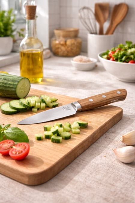 سكينة خضار وفواكه يد خشب