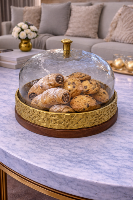 مضيفة تقديم كيك خشب هندي - 3 احجام