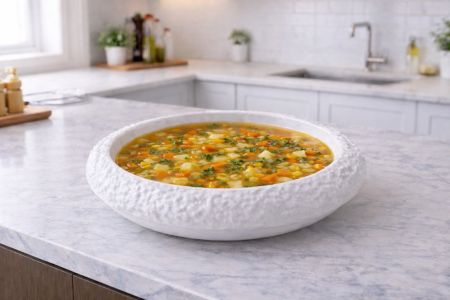 طقم 3 قطع  مجور للتقديم  - ابيض صخرة