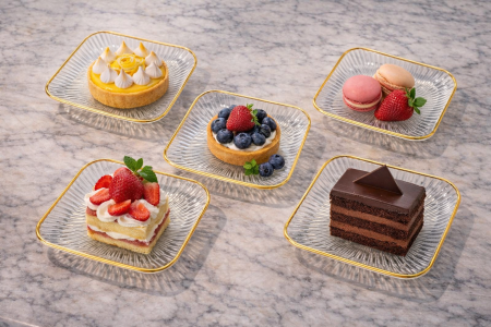 طقم 6 صحون مسطح - مخطط