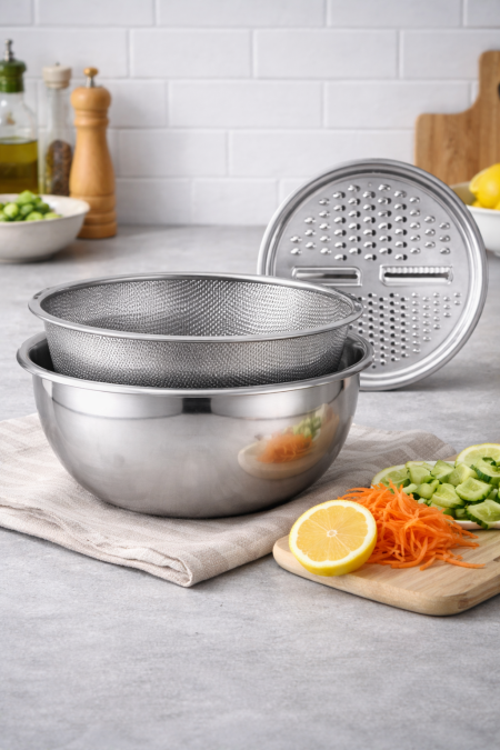 طقم 3 قطع براشه مع مصفاه