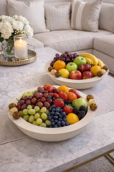 طقم الاحجار الكريمة قطعتين مجور للفواكه