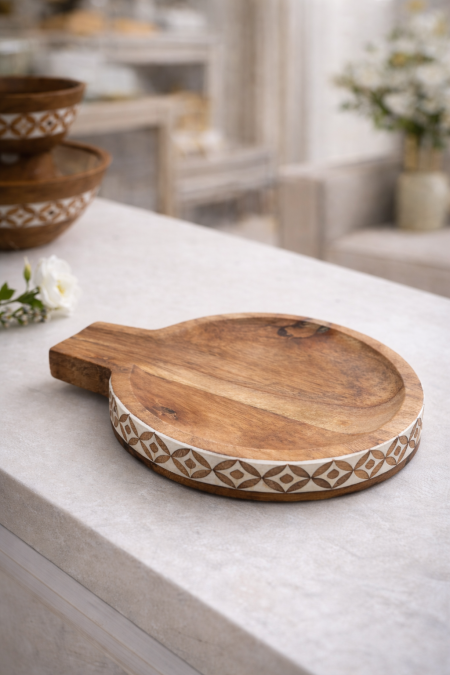 صحن خشب بيد -  شخصي