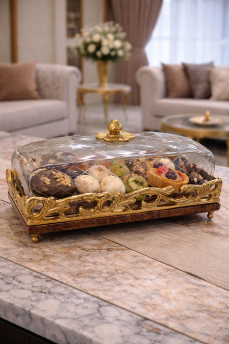 مضيفة تقديم مستطيل هندي