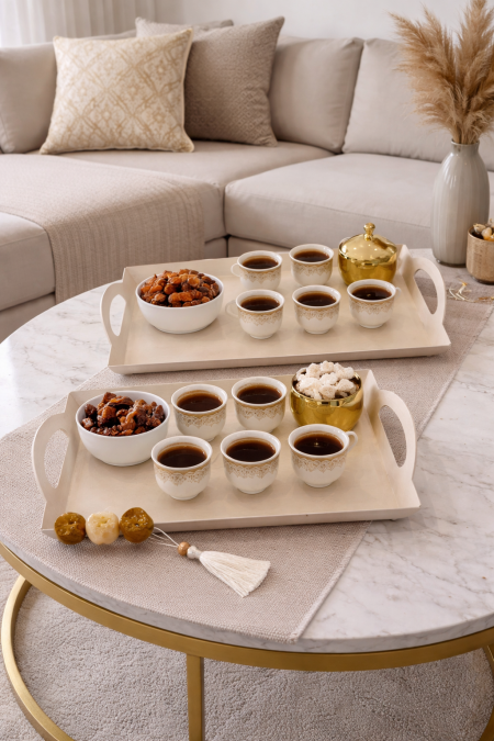 طقم صواني قطعتين معدن