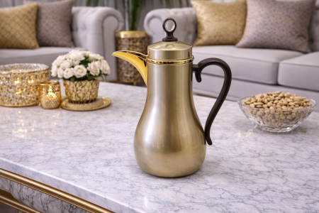 تيرموس السلطان ذهبي مع خشب ١ لتر