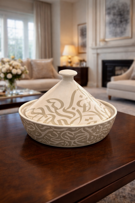 مضيفة تقديم مع غطا قبة مزخرف