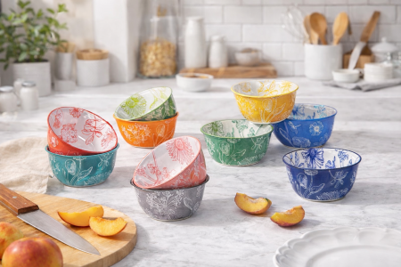 طقم زبادي ملون 10 قطع