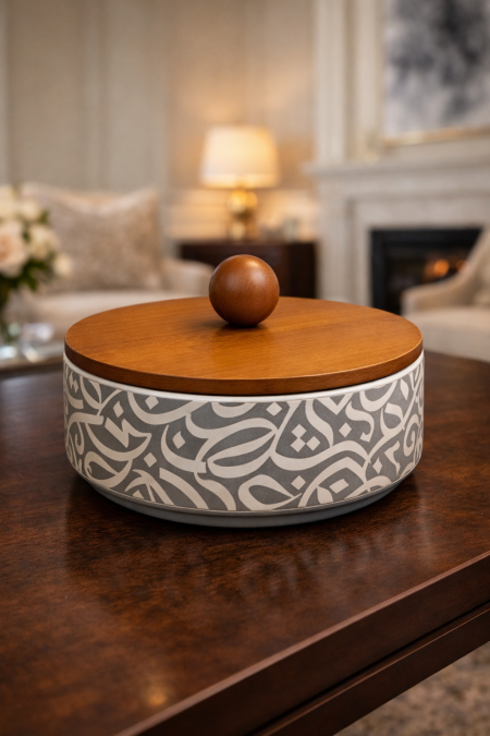 مضيفة مدورة مزخرف - وسط