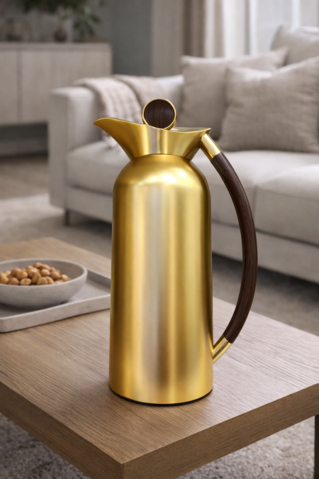 تيرموس ذهبي مع خشب