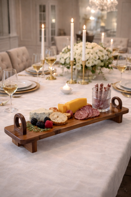 بلترز تقديم خشب مستطيل مع قاعدة