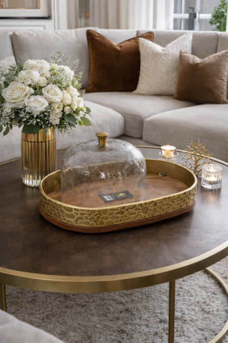 مضيفة تقديم مميزة خشب هندي