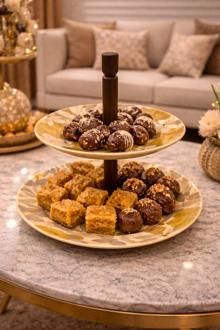 مضيفة تقديم طبقتين