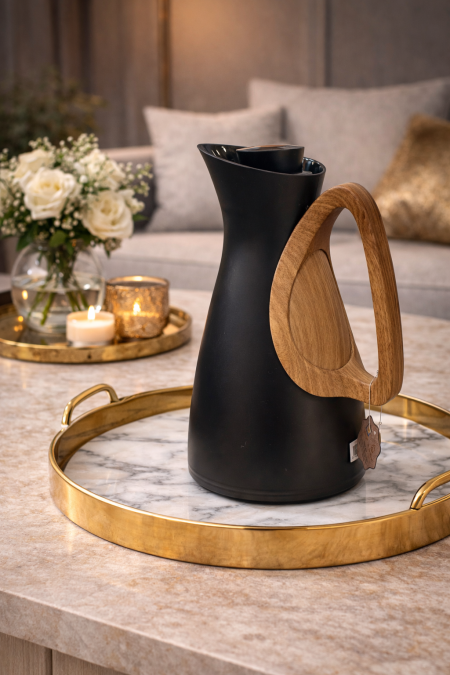 تيرموس اسود يد خشب