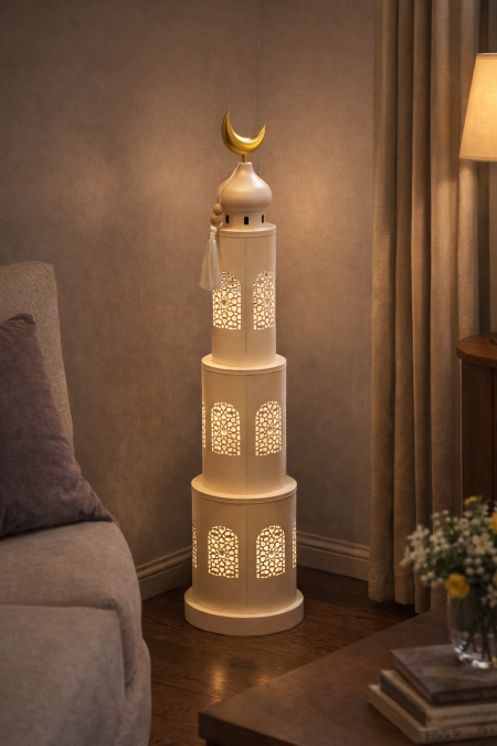 فانوس رمضان مأذنه راسية هلال