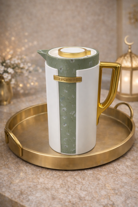 تيرموس شيميزو ابيض مورد اخضر