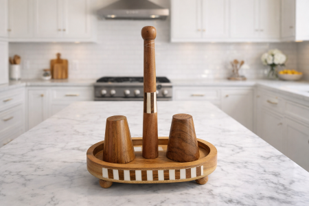 ستاند حمالة الكاسات خشب