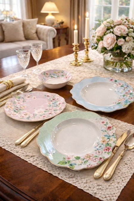 طقم سفرة 24 قطعة مورد ملون