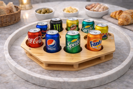 قاعدة خشب لتقديم المشروبات