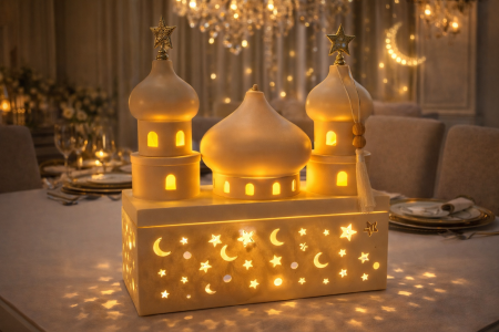 تحفة رمضان مأذنة مع اضاءة