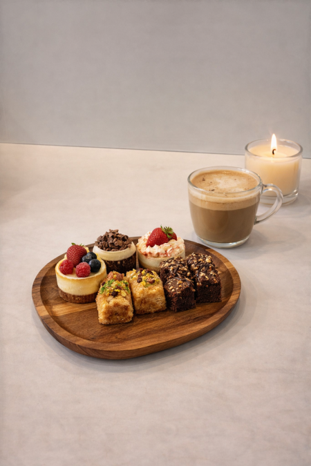 صحن تقديم خشب حجم وسط بيضاوي