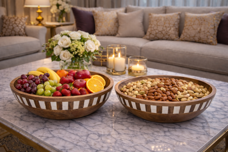 طقم جاطين مجور للتقديم خشب