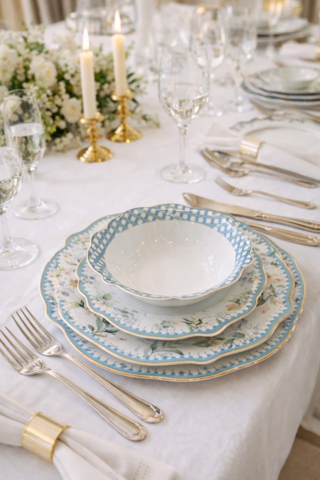 طقم سفرة مورد 24 قطعة