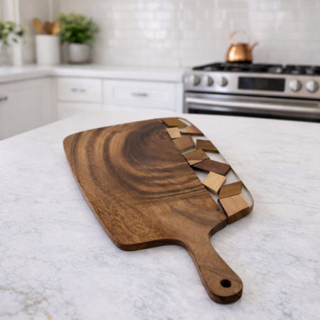 قاعدة ديكور خشب مقسم مع ريزن