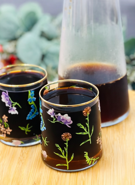 طقم 4 كاسات عصير مورد