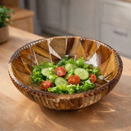 جاط تقديم للسلطة خشب مع ريزن