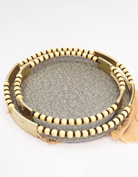 طقم صواني 2 قطعة - شكل دائري لولو