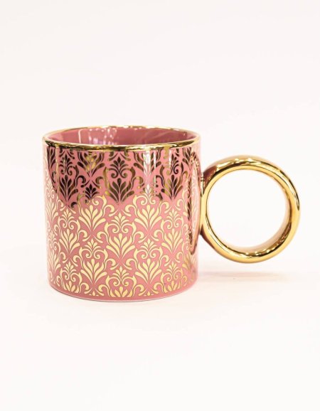 مج نسكافيه زهري وذهبي