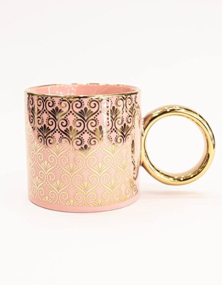 مج نسكافيه زهري بارد وذهبي