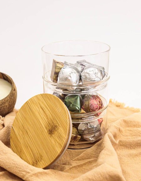 مضيفة 3 اقسام - غطاء بامبو