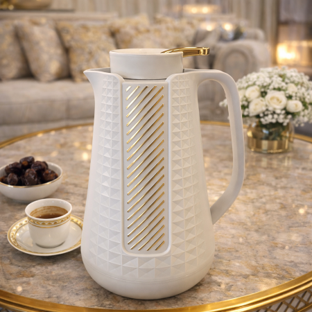 تيرموس رمادي مخطط ذهبي