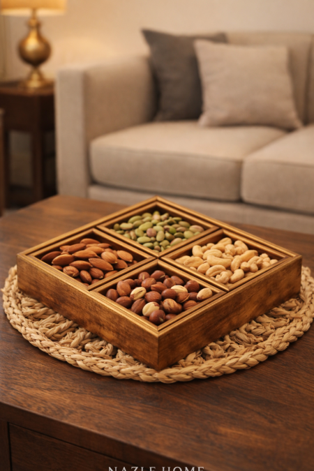 صينية + 4 صحون مكسرات