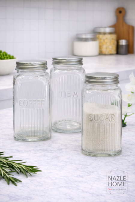 طقم سكريات زجاج - 3 قطع