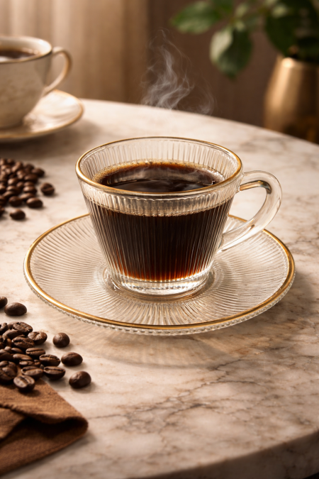 طقم 6 فناجين قهوة محزز