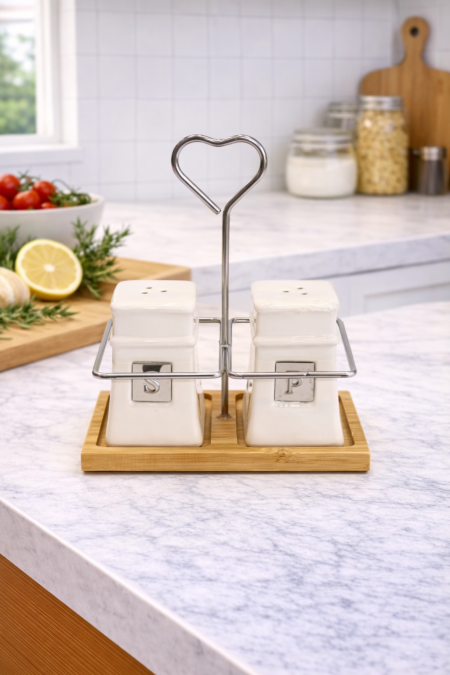 طقم ممالح - 2 قطعة مع ستاند