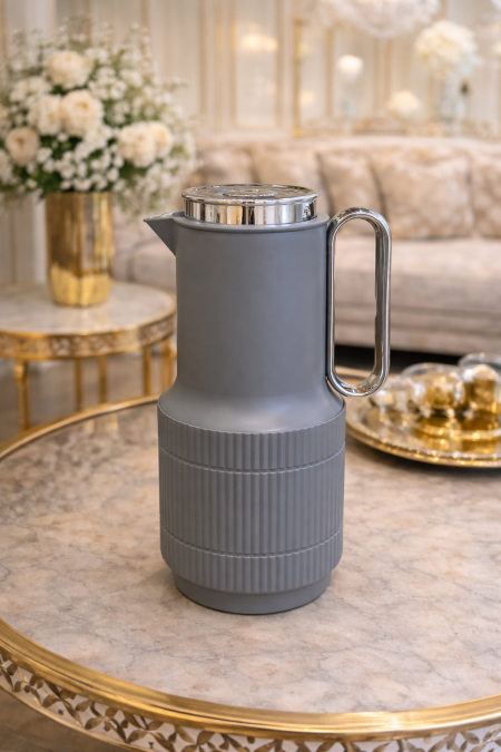 تيرموس رمادي مع فضي