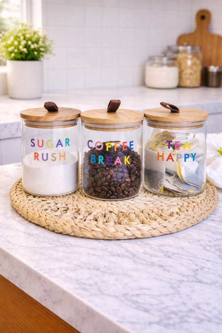 طقم سكريات شفاف ضغط محكم -3 قطع