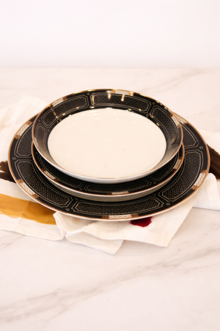 طقم صحون بنقشة - 3 احجام - 18 قطعة