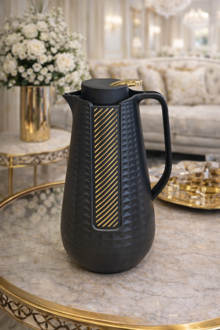 تيرموس اسود مخطط ذهبي