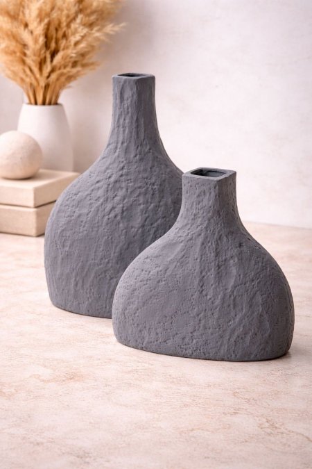 تحف حجر لون رمادي