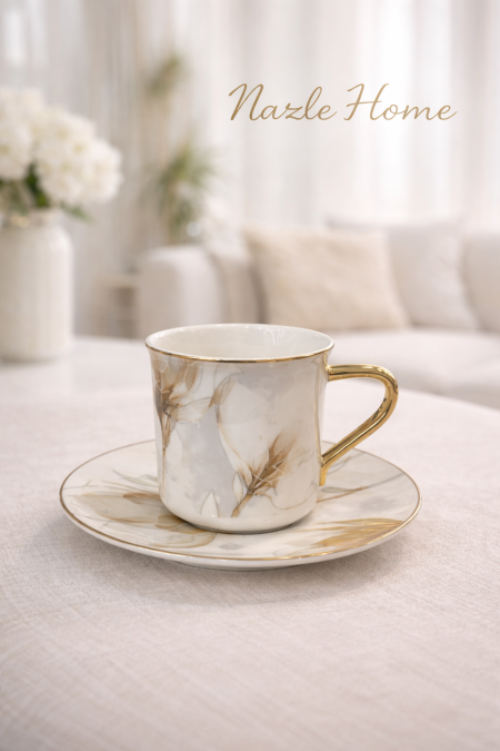 طقم 6 فناجين قهوة مورد