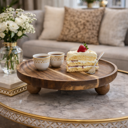 قاعدة خشب دائري  قطر 30