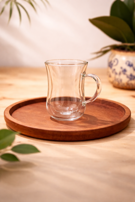 طقم شاي 2 قطعة  - دبل جلاس