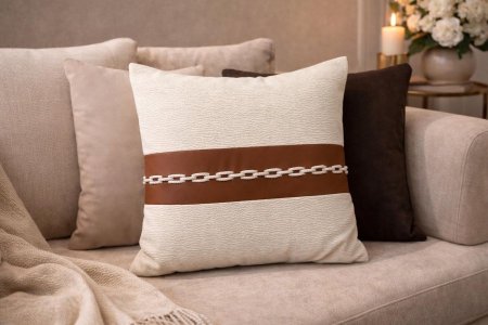 كوشينز افوايت مع اطار جلد بني40*40حشوة