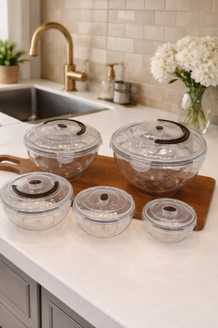 طقم تبروير اكريلك 5 احجام